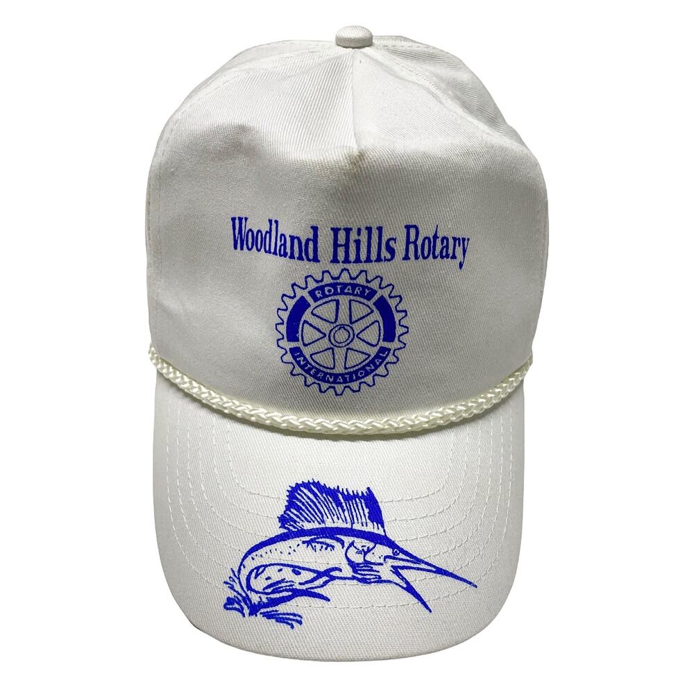 Vintage‎ Woodland Hills Rotary International Rope Front Snapback Trucker Hat USA